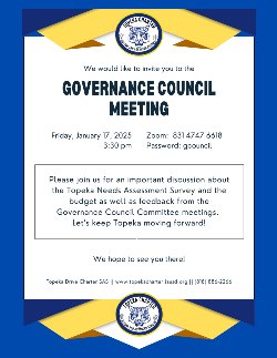 Governance Council Meeting flyer